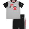 imageChampion Boys Shorts Sets 2 Piece Tee Shirt and Athletic Shorts for KidsGreyblack