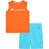 imageChampion Boys Shorts Sets 2 Piece Tee Shirt and Athletic Shorts for KidsOrangeteal