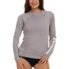 imageChampion Rash Guard for Women Womens Rash Guard Long Sleeve Shirts Rashguard Swim Shirt Women UPF 50 SPF ampamp UV ProtectionGrey