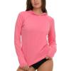 imageChampion Rash Guard for Women with Hood Long Sleeve Hoodie Swim Shirts for Women Quick Dry UPF 50 SPF Sun ampamp UV ProtectionPink