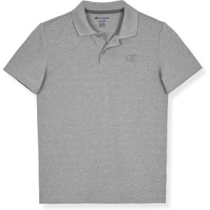 imageChampion Boys Athletic Short Sleeve Polo Shirt with Moisture Wicking Stretch FabricGrey Heather
