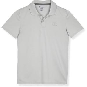 imageChampion Boys Athletic Short Sleeve Polo Shirt with Moisture Wicking Stretch FabricHigh Rise Gray