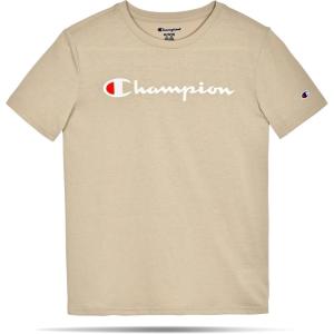 imageChampion Boys Boys Tee Shirt Short Sleeve Logo TShirt for KidsSignature Pale Khaki