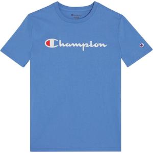 imageChampion Boys Boys Tee Shirt Short Sleeve Logo TShirt for KidsSignature Retro Blue