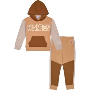 imageChampion Boys Hoodie and Jogger Set for Kids 2 Piece Athletic Sweatsuit SetsKhakisand