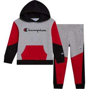 imageChampion Boys Jogger Set Fleece Hoodie and Sweatpants TracksuitGray