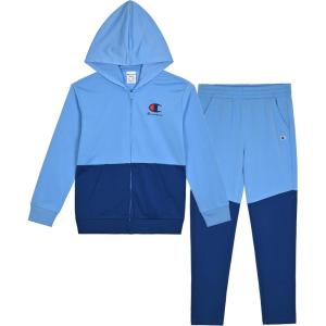 imageChampion Boys Jogger Set Fleece Hoodie and Sweatpants TracksuitPlacid Blue