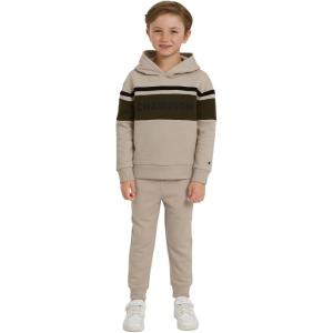 imageChampion Boys Jogger Set Fleece Hoodie and Sweatpants TracksuitSand Khaki
