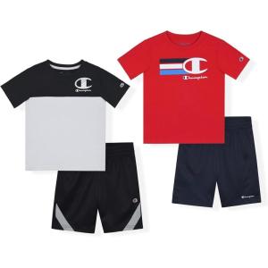 imageChampion Boys Short Sets  4 Piece Short Set for BoysRedblack