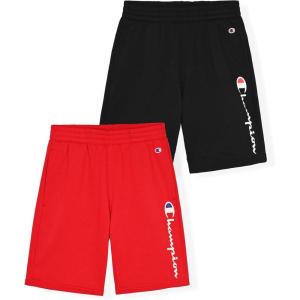 imageChampion Boys Shorts 2 Pack Athletic Fleece Short for BoysBlackred