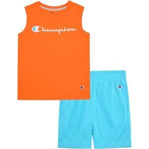 imageChampion Boys Shorts Sets 2 Piece Tee Shirt and Athletic Shorts for KidsOrangeteal