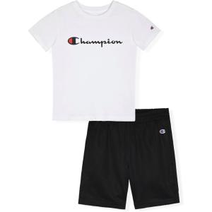 imageChampion Boys Shorts Sets 2 Piece Tee Shirt and Athletic Shorts for KidsSignature Bright White