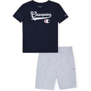 imageChampion Boys Shorts Sets 2 Piece Tee Shirt and Athletic Shorts for KidsSignature Dark Navy