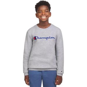 imageChampion Boys Sweatshirt for Kids Pullover Fleece Crewneck SweaterSignature Grey Heather