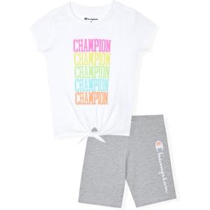 imageChampion Girls Shorts Sets 2 Piece Short Set for Girls Active ClothingSignture Bright White