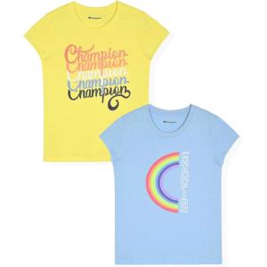 imageChampion Girls Tee Shirt for Kids Short Sleeve TShirt Girls TopsDutch Bluelimelight
