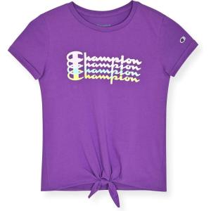 imageChampion Girls Tee Shirt for Kids Short Sleeve TShirt Girls TopsRoyal Lilac