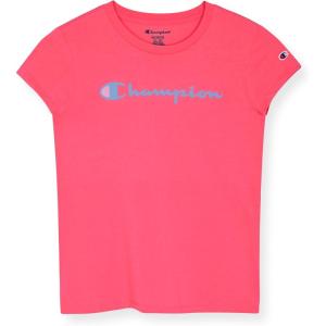 imageChampion Girls Tee Shirt for Kids Short Sleeve TShirt Girls TopsSignature Hot Pink