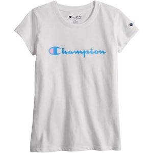 imageChampion Girls Tee Shirt for Kids Short Sleeve TShirt Girls TopsWhite