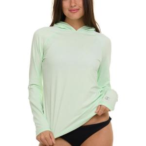 imageChampion Rash Guard for Women with Hood Long Sleeve Hoodie Swim Shirts for Women Quick Dry UPF 50 SPF Sun ampamp UV ProtectionLime