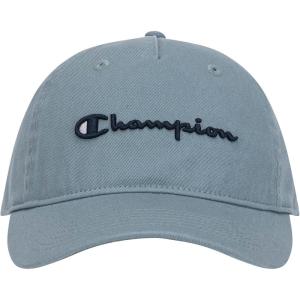 imageChampion Womens Script Embroidery Washed Cotton Twill Adjustable Baseball CapCloudy Blue