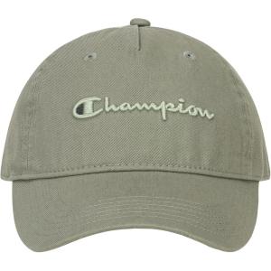 imageChampion Womens Script Embroidery Washed Cotton Twill Adjustable Baseball CapEcology Green