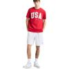 imageChampion Mens Classic Graphic Short Sleeve TShirt Standard Fit 2025 GraphicsSpirited Red  Usa Block Logo