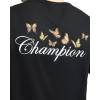 imageChampion Mens Heritage ShortSleeve TShirt Butterfly Script LogoBlack