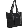 imageChampion Varsity Tote Bag with Zip Closure and Interior Mesh Pockets for Work Travel Daily Use NaturalBrownBlack