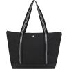 imageChampion Varsity Tote Bag with Zip Closure and Interior Mesh Pockets for Work Travel Daily Use NaturalBrownBlack