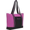 imageChampion Varsity Tote Bag with Zip Closure and Interior Mesh Pockets for Work Travel Daily Use NaturalBrownOur Favorite Fuchsia