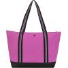 imageChampion Varsity Tote Bag with Zip Closure and Interior Mesh Pockets for Work Travel Daily Use NaturalBrownOur Favorite Fuchsia