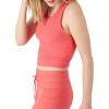 imageChampion Womens Crop Top Soft Touch Moisture Wicking Ribbed Cropped Top for WomenHigh Tide Coral Ribbed
