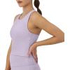imageChampion Womens Crop Top Soft Touch Moisture Wicking Ribbed Cropped Top for WomenMorning Dew Purple Ribbed