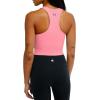 imageChampion Womens Crop Top Soft Touch Moisture Wicking Ribbed Cropped Top for WomenPink Star Ribbed