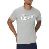 imageChampion Mens Classic Graphic Short Sleeve TShirt Standard Fit 2025 GraphicsOxford Gray  Script Logo