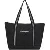 imageChampion Varsity Tote Bag with Zip Closure and Interior Mesh Pockets for Work Travel Daily Use NaturalBrownBlack