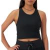 imageChampion Womens Crop Top Soft Touch Moisture Wicking Ribbed Cropped Top for WomenBlack Ribbed