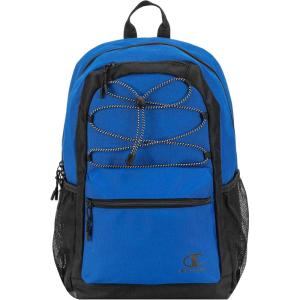 imageChampion Bungee Backpack with Padded Straps Water Bottle Pocket and Carry Handle for Daily Use Black One SizeBlue