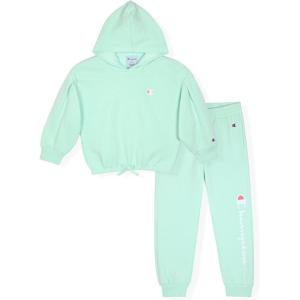 imageChampion Girls Hoodie and Sweatpant Set for Kids Athletic Fleece SweatsuitAqua Sky