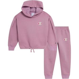 imageChampion Girls Hoodie and Sweatpant Set for Kids Athletic Fleece SweatsuitHaze