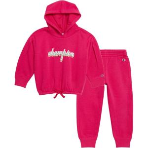 imageChampion Girls Hoodie and Sweatpant Set for Kids Athletic Fleece SweatsuitMagenta