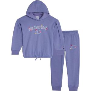 imageChampion Girls Hoodie and Sweatpant Set for Kids Athletic Fleece SweatsuitMeadow Violet