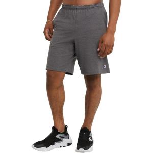 imageChampion Mens 9 Lounge Shorts Standard Fit Lightweight Available in Regular and Big ampamp TallGranite Heather  C Logo