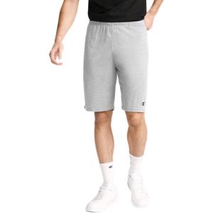 imageChampion Mens 9 Lounge Shorts Standard Fit Lightweight Available in Regular and Big ampamp TallOxford Gray  C Patch Logo