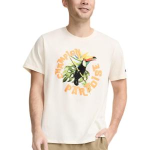 imageChampion Mens Classic Graphic Short Sleeve TShirt Standard Fit 2025 GraphicsChampion Natural  Paradise
