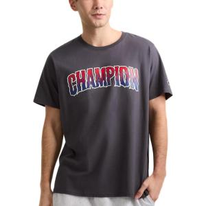 imageChampion Mens Classic Graphic Short Sleeve TShirt Standard Fit 2025 GraphicsNine Iron  Wavy Fade Logo