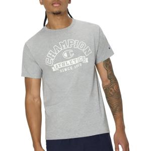 imageChampion Mens Classic Graphic Short Sleeve TShirt Standard Fit 2025 GraphicsOxford Gray  Champion Athletics
