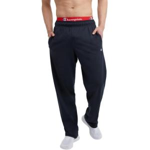 imageChampion Mens Lightweight Openhem Lounge Pants Reg Or Big ampamp TallNavy  C Patch Logo