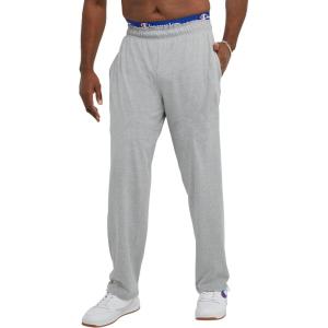 imageChampion Mens Lightweight Openhem Lounge Pants Reg Or Big ampamp TallOxford Gray  C Patch Logo
